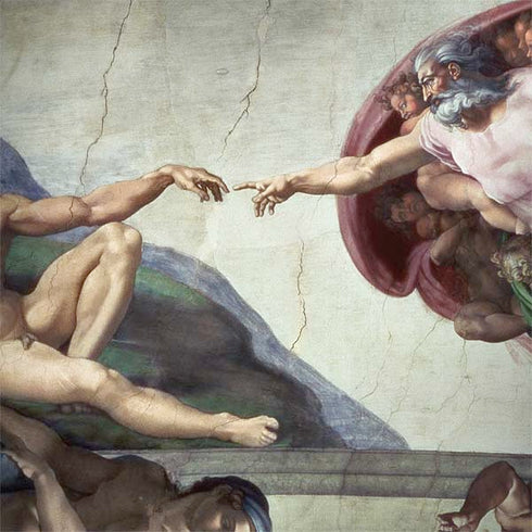 Creation of Adam by Michelangelo Dell Inspiron Skin